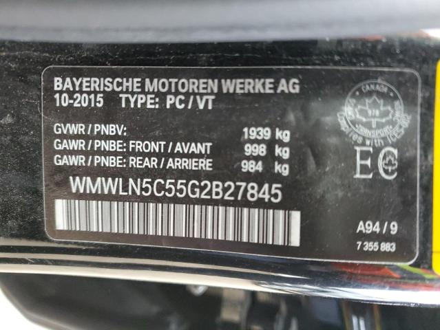 2016 MINI COOPER CLU WMWLN5C55G2B27845