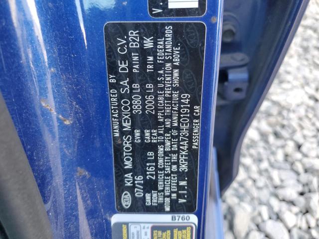 2017 KIA FORTE LX - 3KPFK4A73HE019149