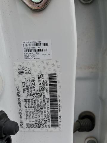 2016 HONDA CR-V EXL - 5J6RM3H75GL018852