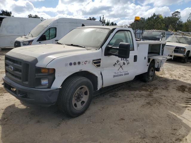 FORD F350 SRW S 2008 white pickup gas 1FDWF30548EC54701 photo #1