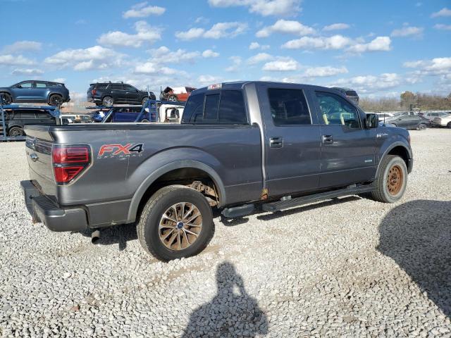 FORD F150 SUPER 2013 gray crew pic gas 1FTFW1ET5DFC41153 photo #4