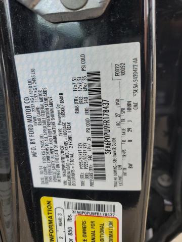 VIN 3FA6P0PU9FR178437 2015 Ford Fusion, Se Phev no.12