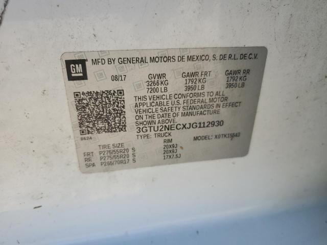 2018 GMC SIERRA K15 - 3GTU2NECXJG112930
