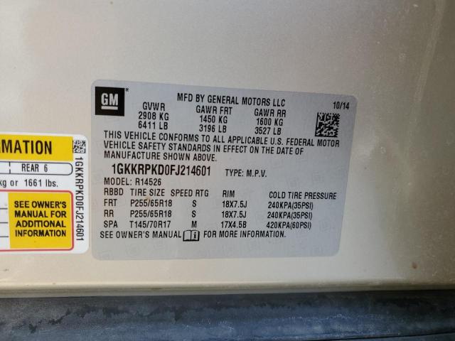 2015 GMC ACADIA SLE - 1GKKRPKD0FJ214601