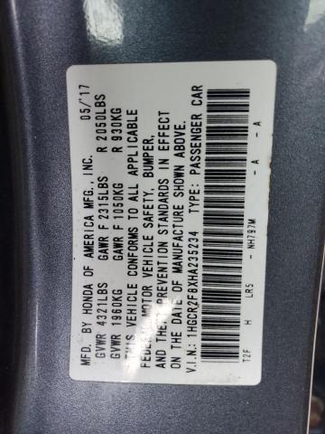 2017 HONDA ACCORD EXL - 1HGCR2F8XHA235234