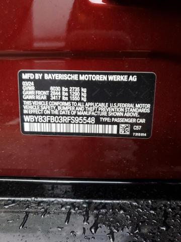 2024 BMW I4 XDRIVE WBY83FB03RFS95548