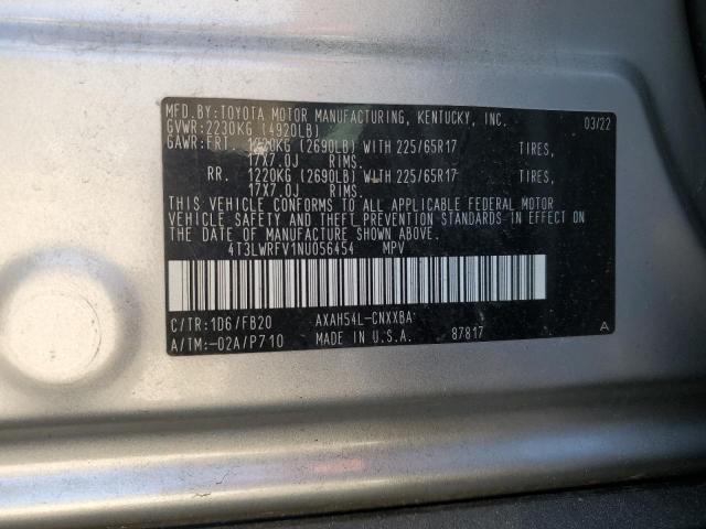 VIN 4T3LWRFV1NU056454 2022 TOYOTA RAV4 no.13