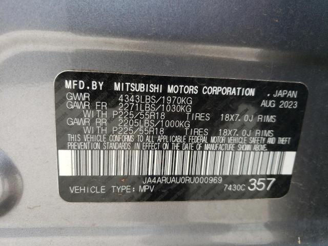 VIN JA4ARUAU0RU000969 2024 MITSUBISHI OUTLANDER no.12