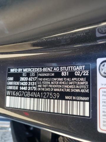 VIN W1K6G7GB4NA127539 2022 MERCEDES-BENZ S-CLASS no.12