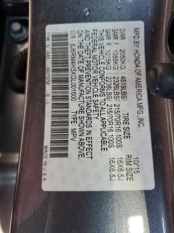 2016 HONDA CR-V LX - 5J6RM4H3XGL001600