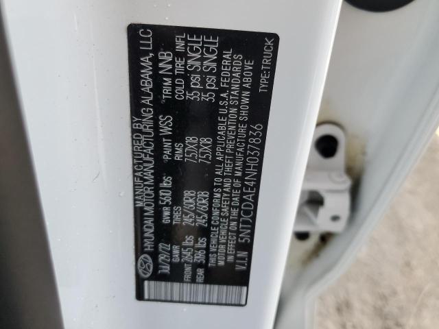 2022 HYUNDAI SANTA CRUZ - 5NTJCDAE4NH037836