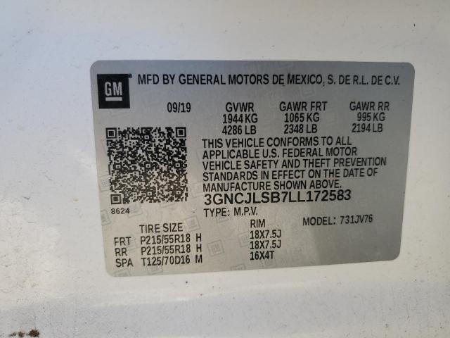 2020 CHEVROLET TRAX 1LT - 3GNCJLSB7LL172583