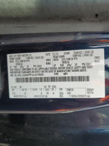 2015 LINCOLN MKC 5LMCJ2A97FUJ31505