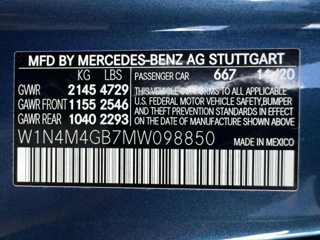 VIN W1N4M4GB7MW098850 2021 MERCEDES-BENZ GLB-CLASS no.15