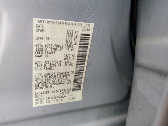 VIN 1N6AA1EK3KN507852 2019 NISSAN TITAN no.12