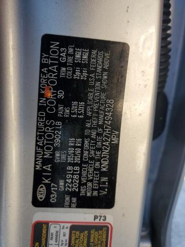 2017 KIA SOUL - KNDJN2A27H7494328