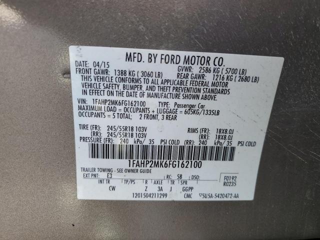 VIN 1FAHP2MK6FG162100 2015 FORD TAURUS no.12