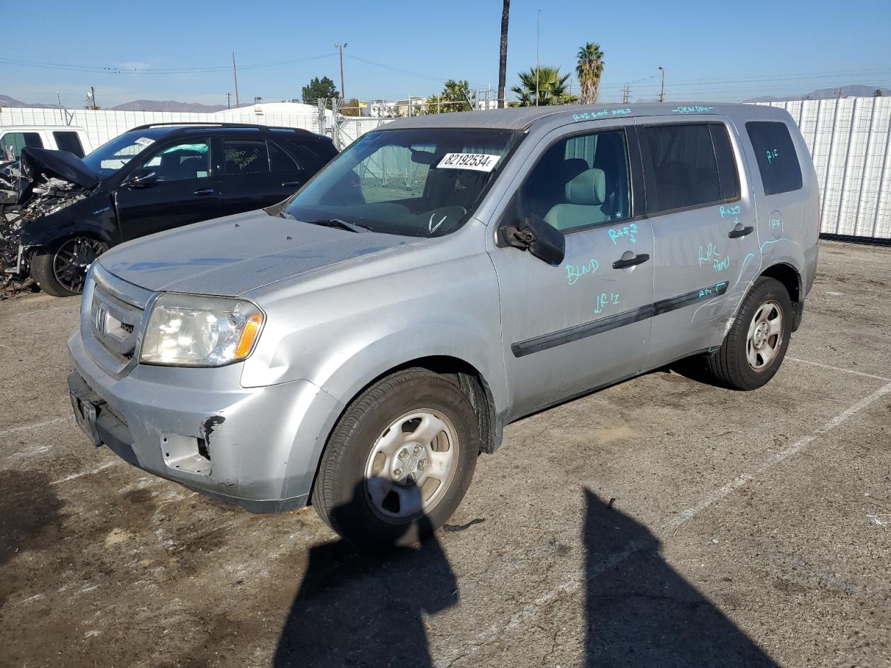 Lot #3022758452 2011 HONDA PILOT LX