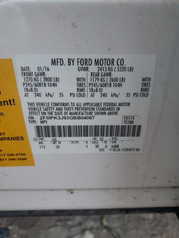 2016 FORD EDGE SEL - 2FMPK3J93GBB04087