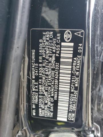2015 TOYOTA YARIS - VNKKTUD38FA047332