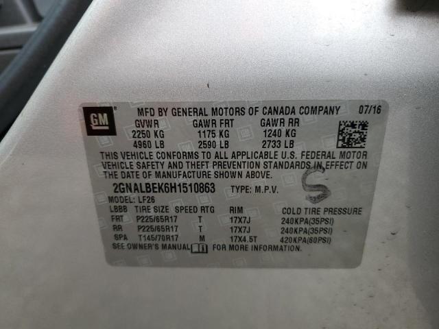 2017 CHEVROLET EQUINOX LS - 2GNALBEK6H1510863