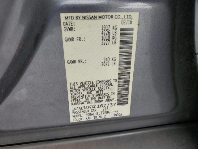 2016 NISSAN ALTIMA 2.5 - 1N4AL3AP7GC167737