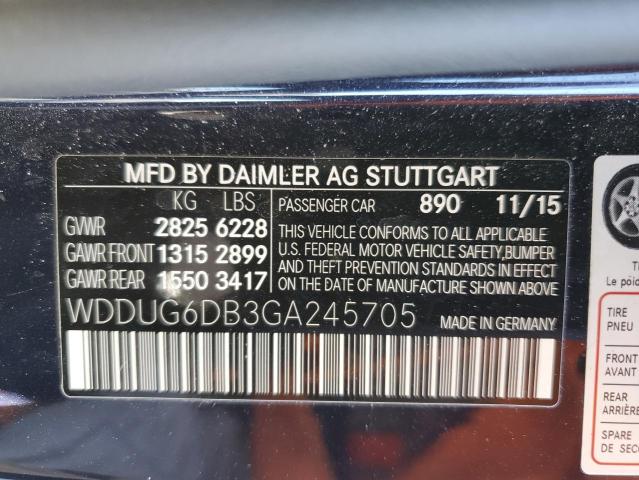 VIN WDDUG6DB3GA245705 2016 MERCEDES-BENZ S-CLASS no.13