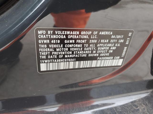 2017 VOLKSWAGEN PASSAT R-L - 1VWDT7A35HC070241
