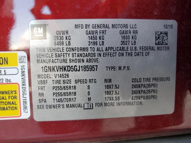 2016 CHEVROLET TRAVERSE L - 1GNKVHKD5GJ185957