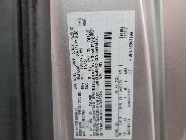 VIN 1FMCU0GD1JUD38264 2018 FORD ESCAPE no.13