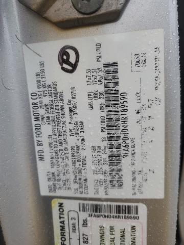2017 FORD FUSION SE - 3FA6P0HD4HR189590