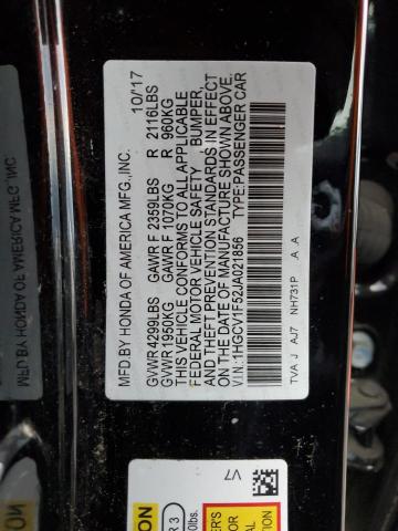 VIN 1HGCV1F52JA021856 2018 HONDA ACCORD no.12