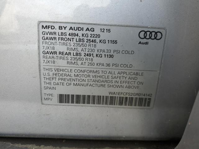 2016 AUDI Q3 PREMIUM - WA1EFCFS2GR014142