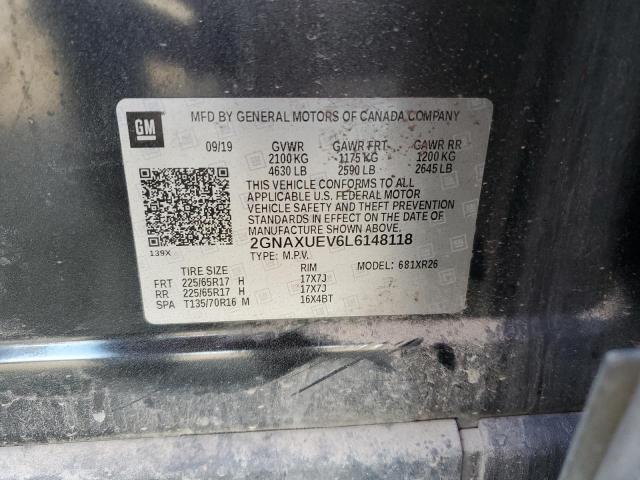 2020 CHEVROLET EQUINOX LT - 2GNAXUEV6L6148118