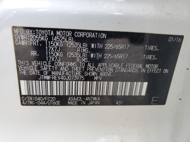 VIN JTMWFREV4GJ073975 2016 TOYOTA RAV4 no.14