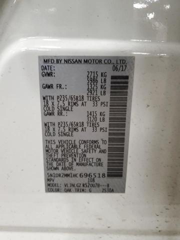 2017 NISSAN PATH SL 5N1DR2MM1HC696518