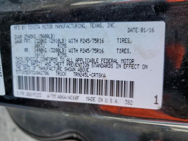 2016 TOYOTA TACOMA ACC - 5TFSX5EN7GX042706