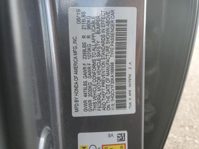 2019 HONDA ACCORD SPO - 1HGCV1F30KA168998
