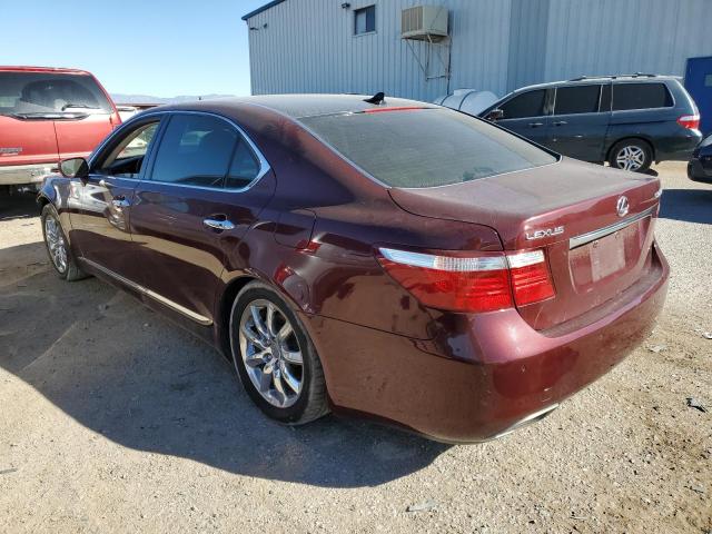 LEXUS LS 460L 2007 burgundy  gas JTHGL46F275003583 photo #3