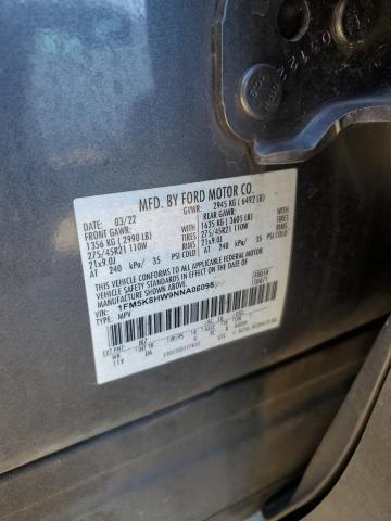 2022 FORD EXPLORER P - 1FM5K8HW9NNA06098