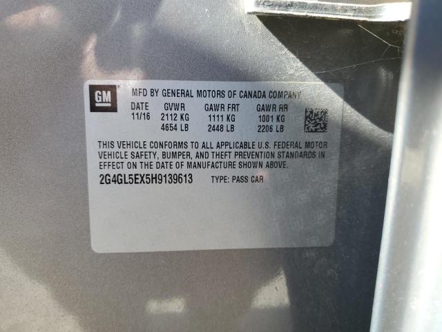 2017 BUICK REGAL SPOR - 2G4GL5EX5H9139613