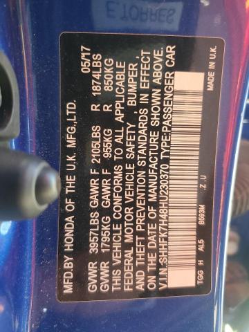 2017 HONDA CIVIC SPOR - SHHFK7H48HU230370