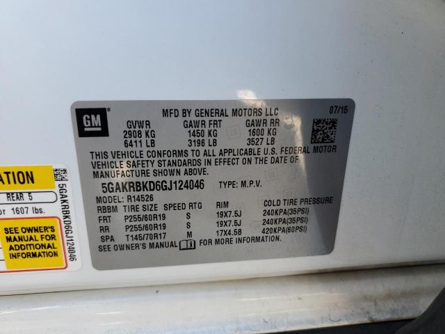 2016 BUICK ENCLAVE - 5GAKRBKD6GJ124046