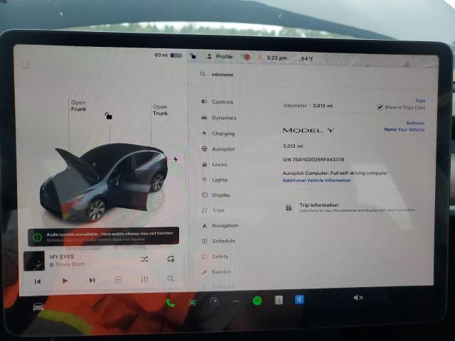 VIN 7SAYGDED5RF043378 2024 TESLA MODEL Y no.9