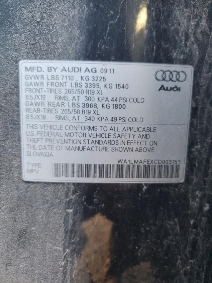 Lot #3020452177 2012 AUDI Q7 PREMIUM