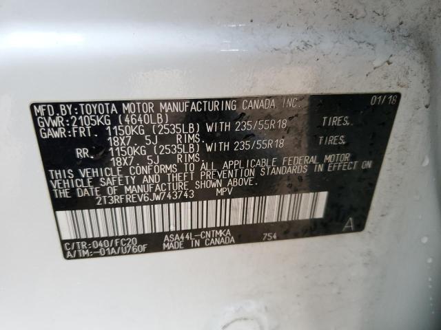 2018 TOYOTA RAV4 ADVEN - 2T3RFREV6JW743743