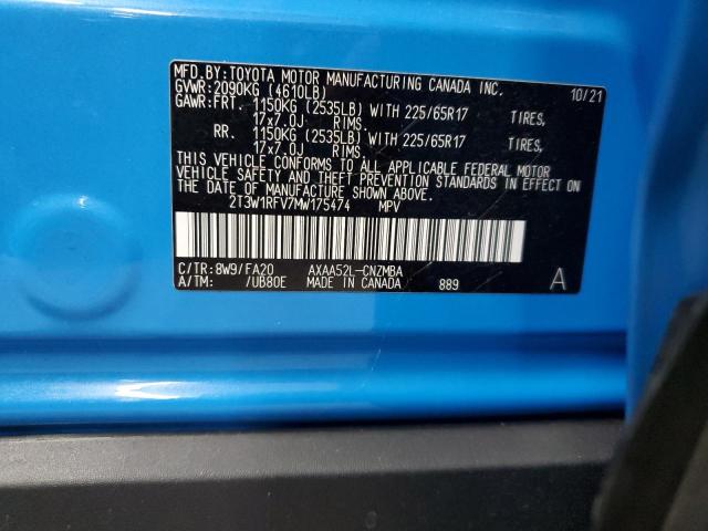 2021 TOYOTA RAV4 XLE - 2T3W1RFV7MW175474