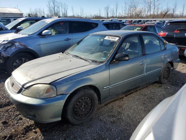 HONDA CIVIC 2000 blue  gas 2HGEJ6611YH579403 photo #1