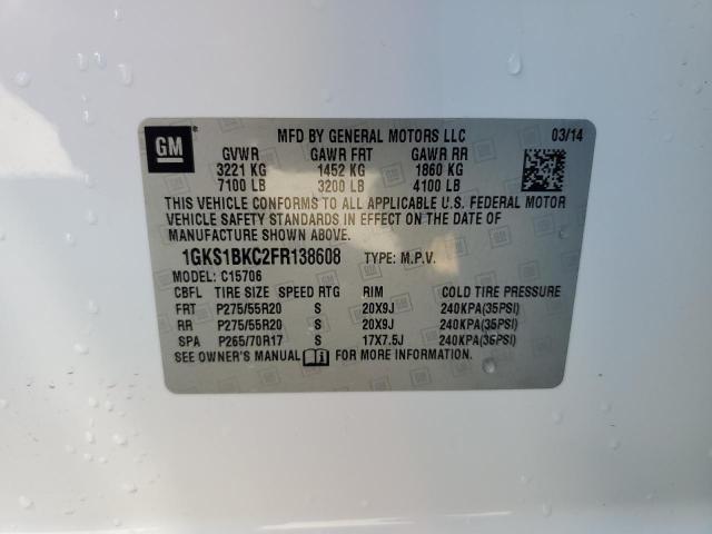2015 GMC YUKON SLT - 1GKS1BKC2FR138608