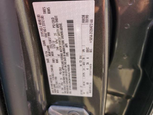 2017 FORD ESCAPE SE - 1FMCU9G91HUC16935